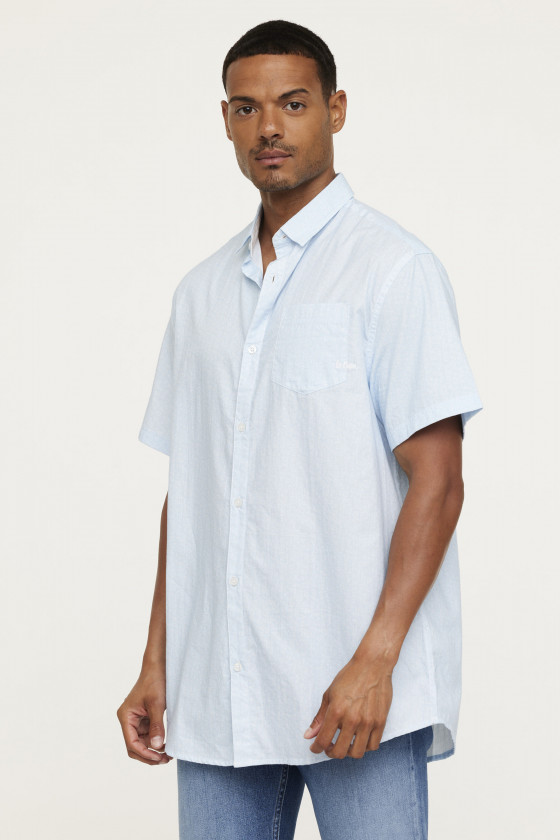 Lee Cooper Chemise DOMBO Blue Grey