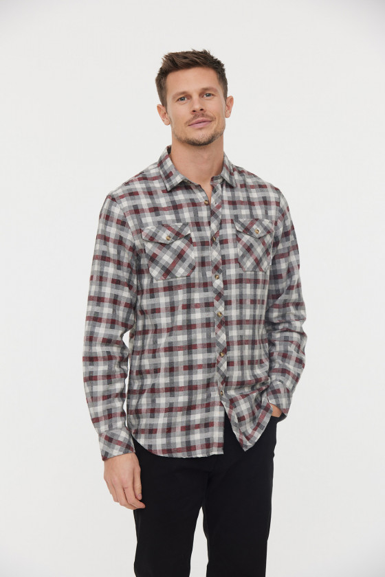 lee cooper Chemise DORBET Lie De Vin