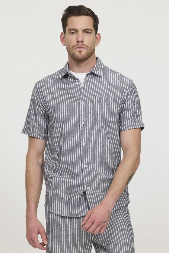 lee cooper Chemise DOULY MC Navy stripes