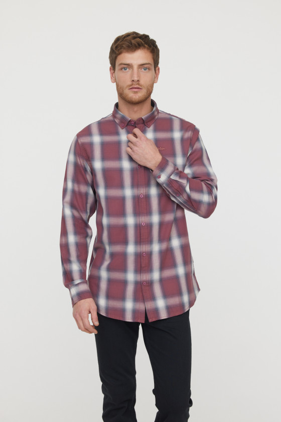 Lee Cooper Chemise DROP Lie De Vin