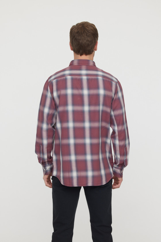 Lee Cooper Chemise DROP Lie De Vin