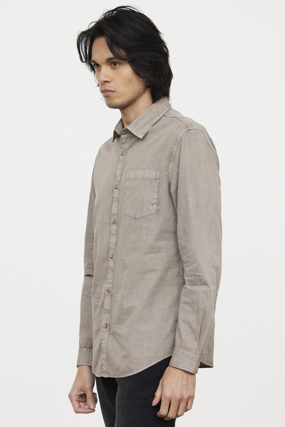 Lee Cooper Chemise DYE Argile Beige