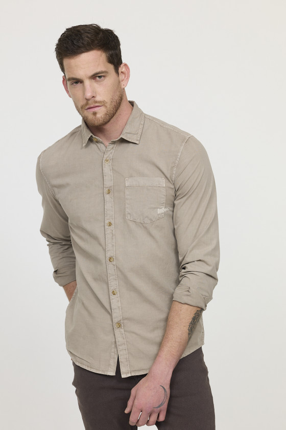 Lee Cooper Chemise DYE Brown