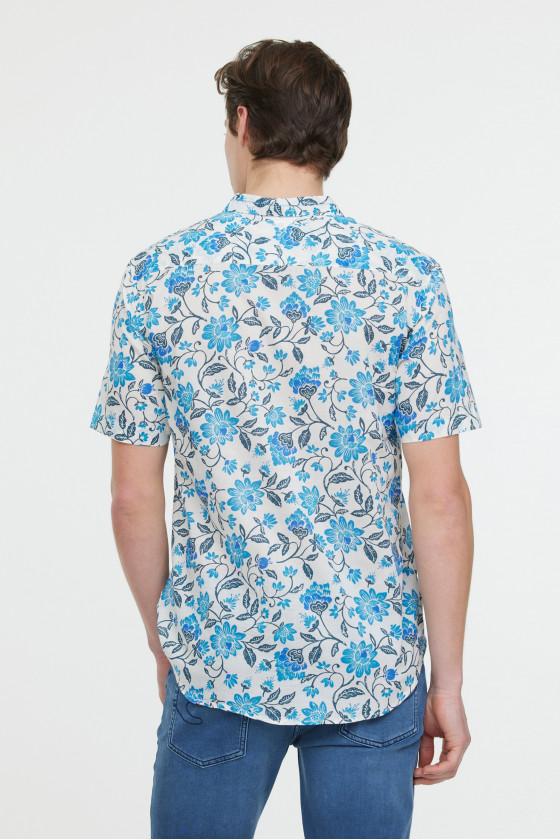 Lee Cooper Chemises DAMYK MC Celadon Blue