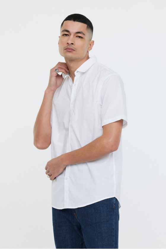 Lee Cooper Chemises DRIMO MC Optic White