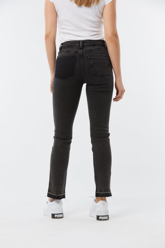 Lee Cooper Jean Femme LC161 L32 Noir Stoned Shadow