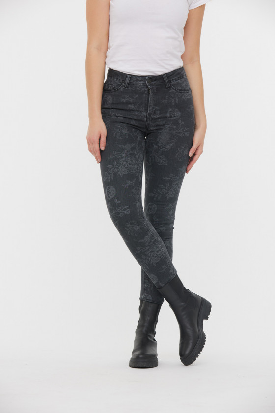 Lee Cooper Jean JAMIA Grey Flower L30