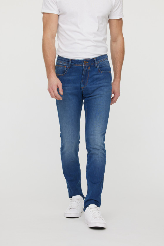 Lee Cooper Jean LC128 Medium Blue Dirty