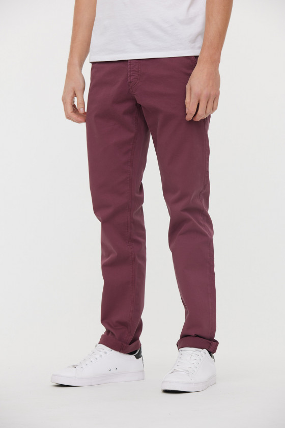 Lee Cooper Pantalon Chino GALANT Lie De Vin L34