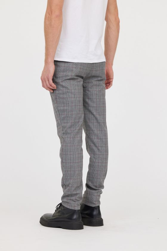 Lee Cooper Pantalon Chino NEILS Gris / Bordeaux L32