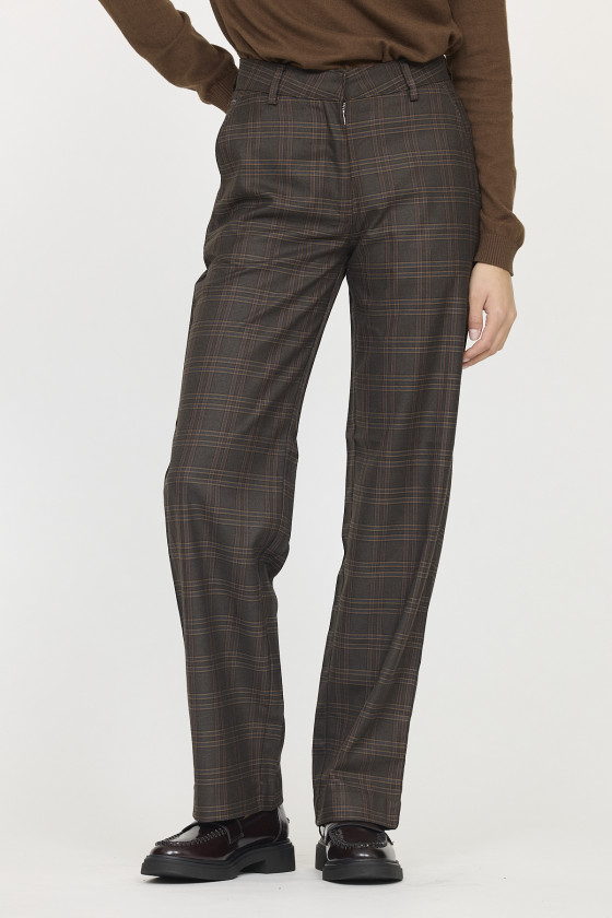 Lee Cooper Pantalon JANIS Check Dark Brown