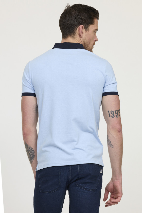 Lee Cooper Polo BAC Gris Bleu Chiné