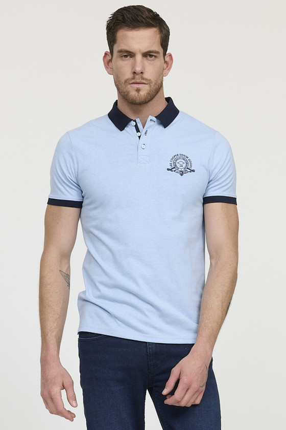 lee cooper Polo BAC Gris bleu chiné