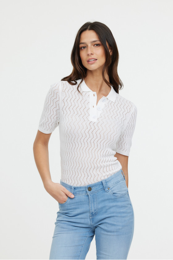 lee cooper Polo BAHIA MC Optic white