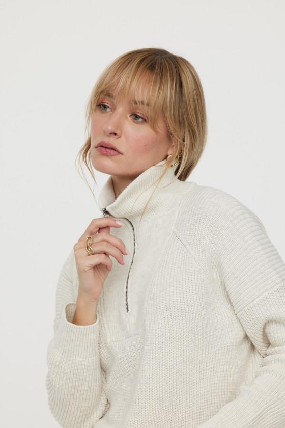 Lee Cooper Pull Col Camioneur Chasia Ivory