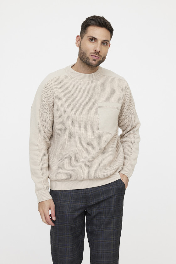 Lee Cooper Pull CORALO Argile Beige