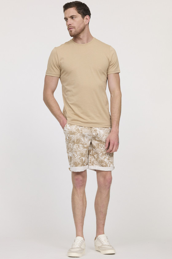 Lee Cooper Short NARO AOP Palmier Marron