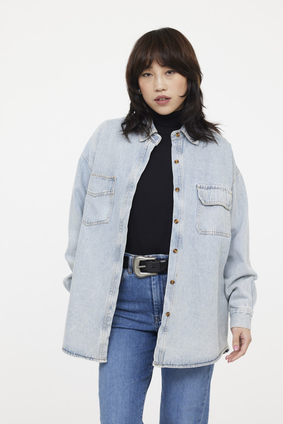 lee cooper Surchemise DELPHINA Blue Bleached