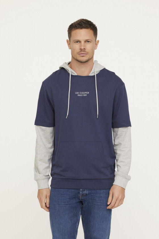 lee cooper Sweatshirt EDIMO Navy/Gris chiné