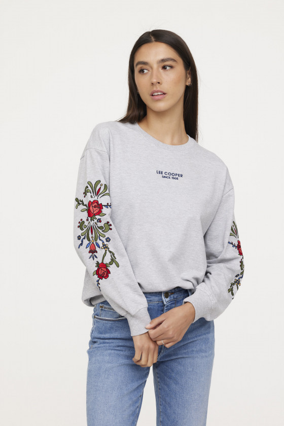 Lee Cooper Sweatshirt ELIDA Gris Chiné