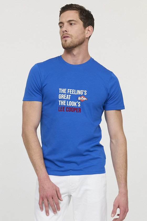lee cooper T-shirt ALEKO Bleu roi