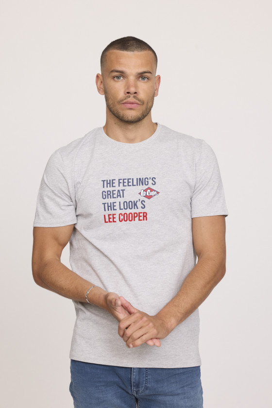 Lee Cooper T-shirt ALEKO Gris Chiné