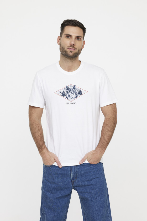 lee cooper T-shirt ALOUSKI Blanc