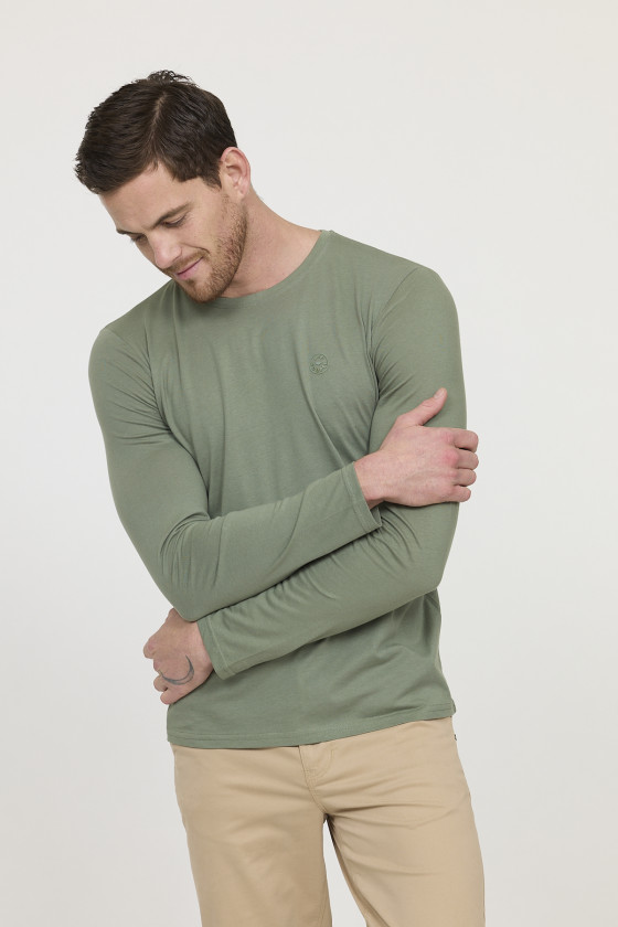 Lee Cooper T-shirt AREO ML Kaki Vert