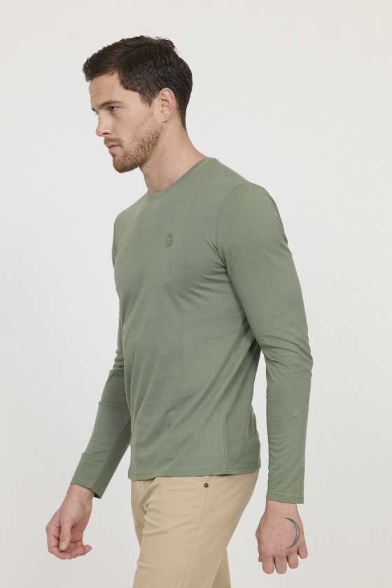 Lee Cooper T-shirt AREO ML Kaki Vert