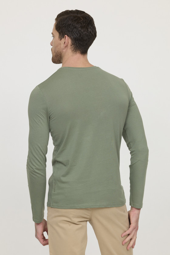 Lee Cooper T-shirt AREO ML Kaki Vert