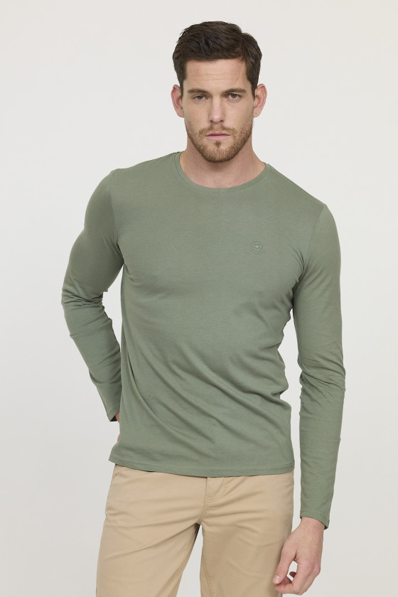 lee cooper T-shirt AREO ML Kaki vert