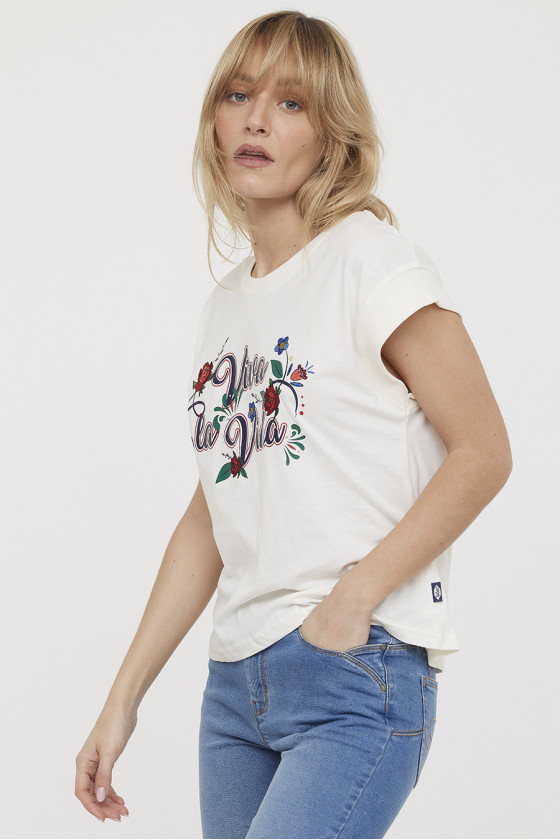 Lee Cooper T-shirt AZINA Ivory