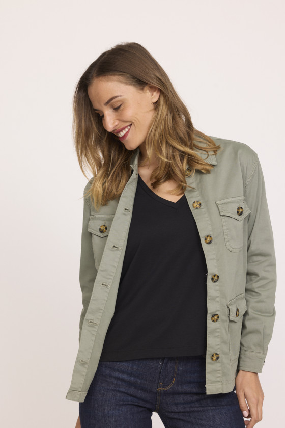 Lee Cooper Veste FARAH Kaki Vert