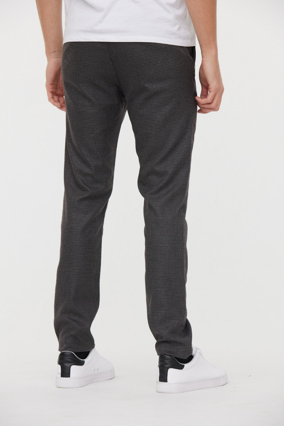 Lee Cooper Pantalon Chino NEILS Anthracite / Bordeaux L32