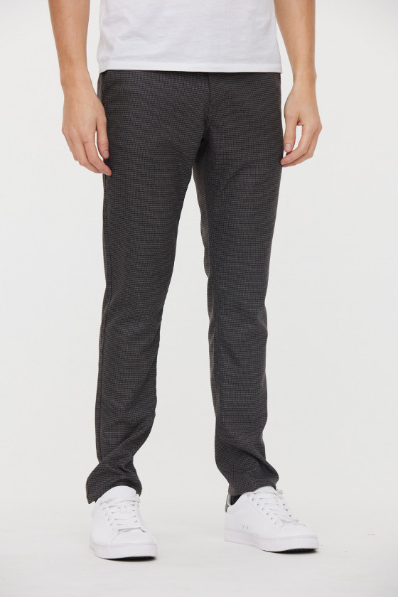 lee cooper Pantalon chino NEILS Anthracite / Bordeaux L32