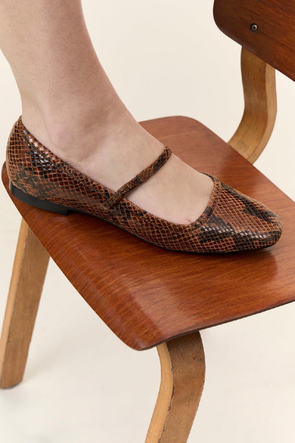 Leon & Harper Ballerines Margrit Pytn Camel