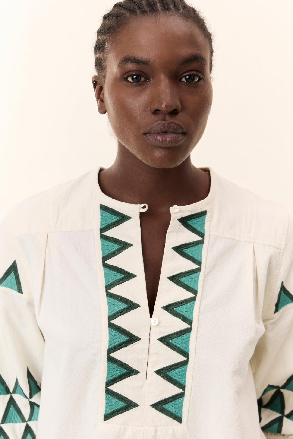 Leon & Harper Blouse Cacia Alpha Off White