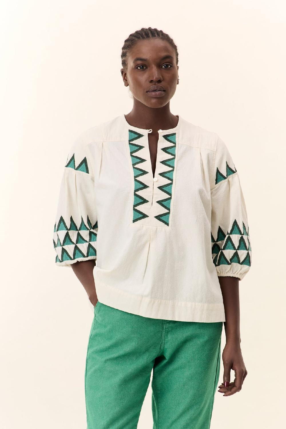 leon & harper Blouse Cacia Alpha Off White