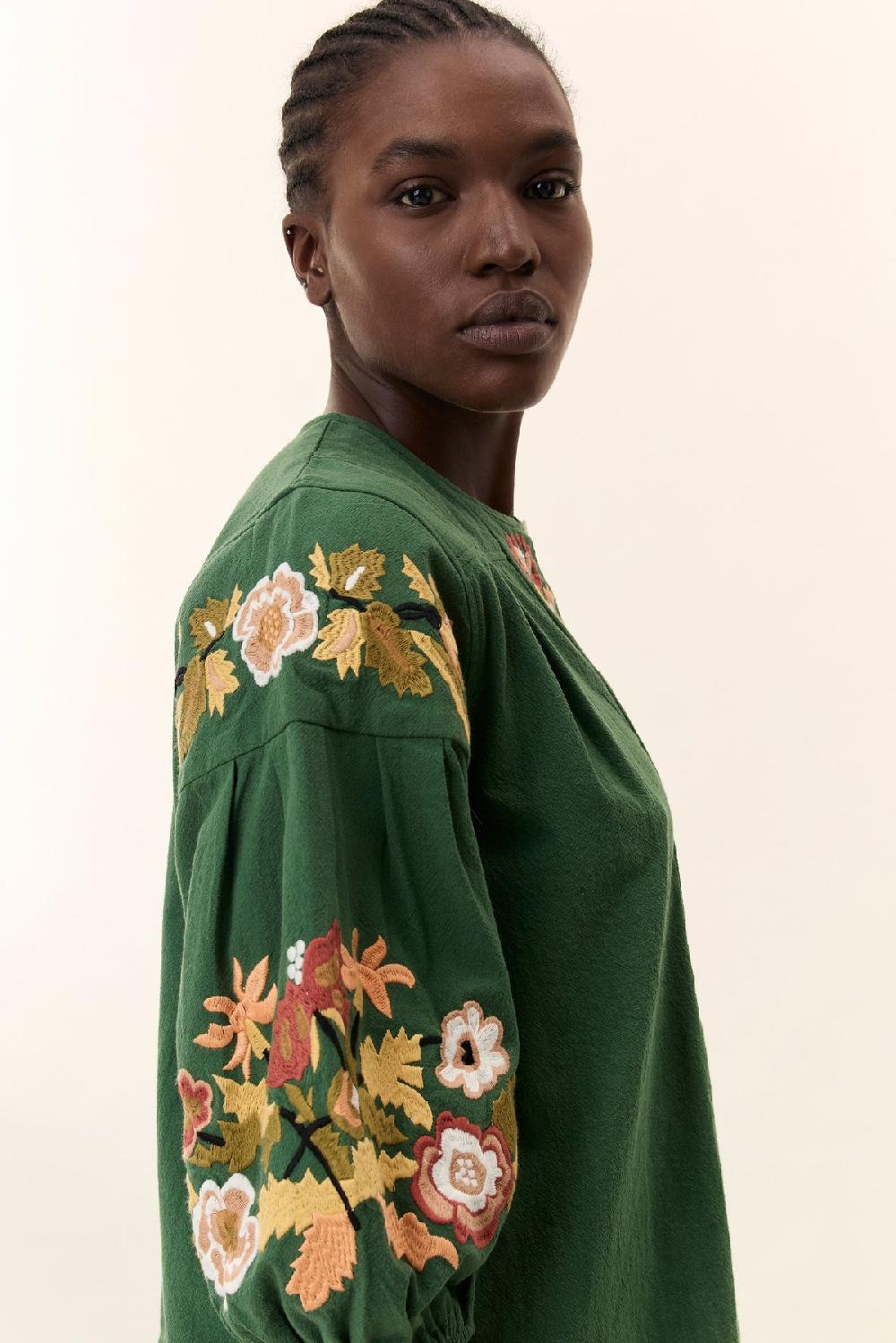 Leon & Harper Blouse Cacia Brd Green