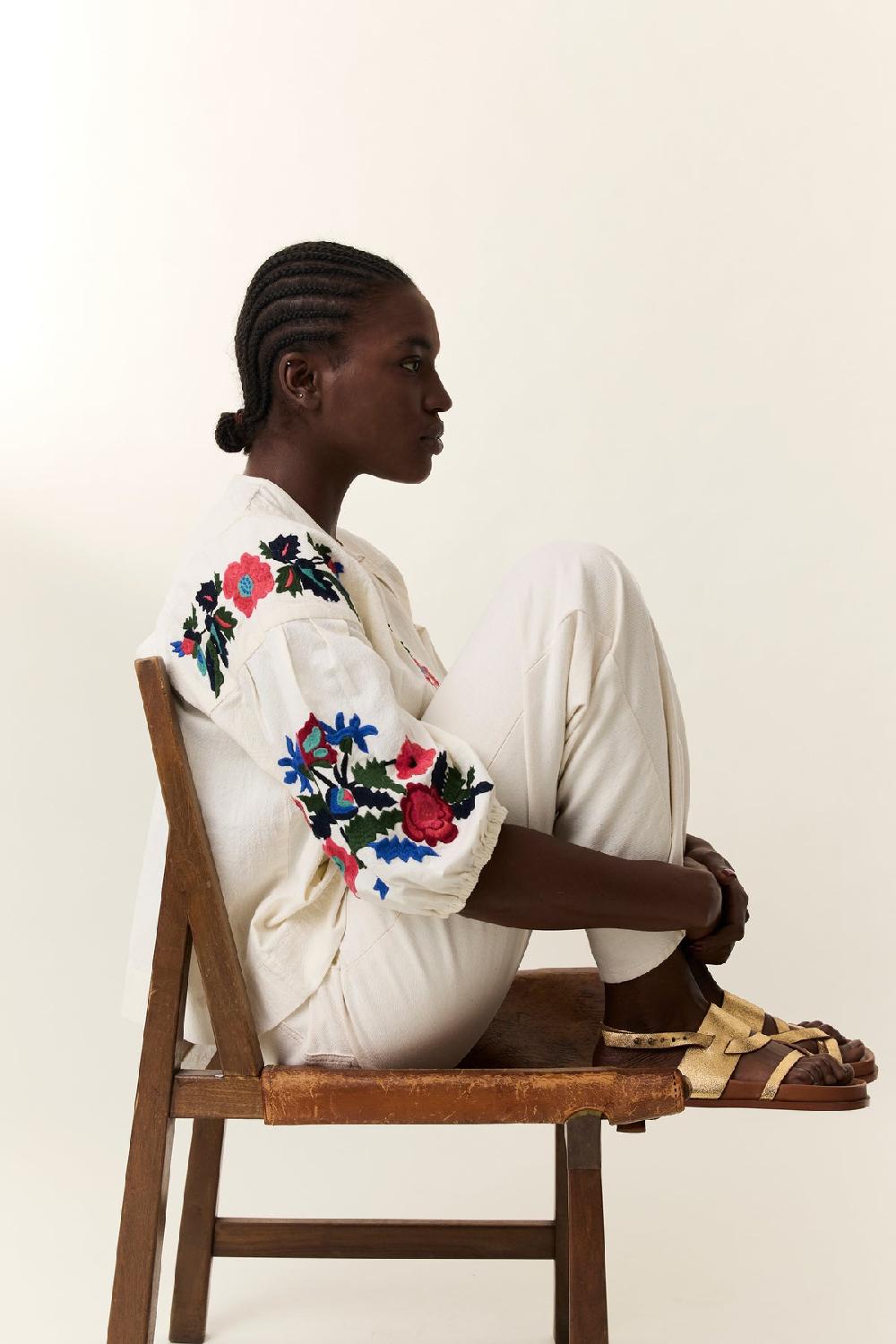 Leon & Harper Blouse Cacia Brd Off White