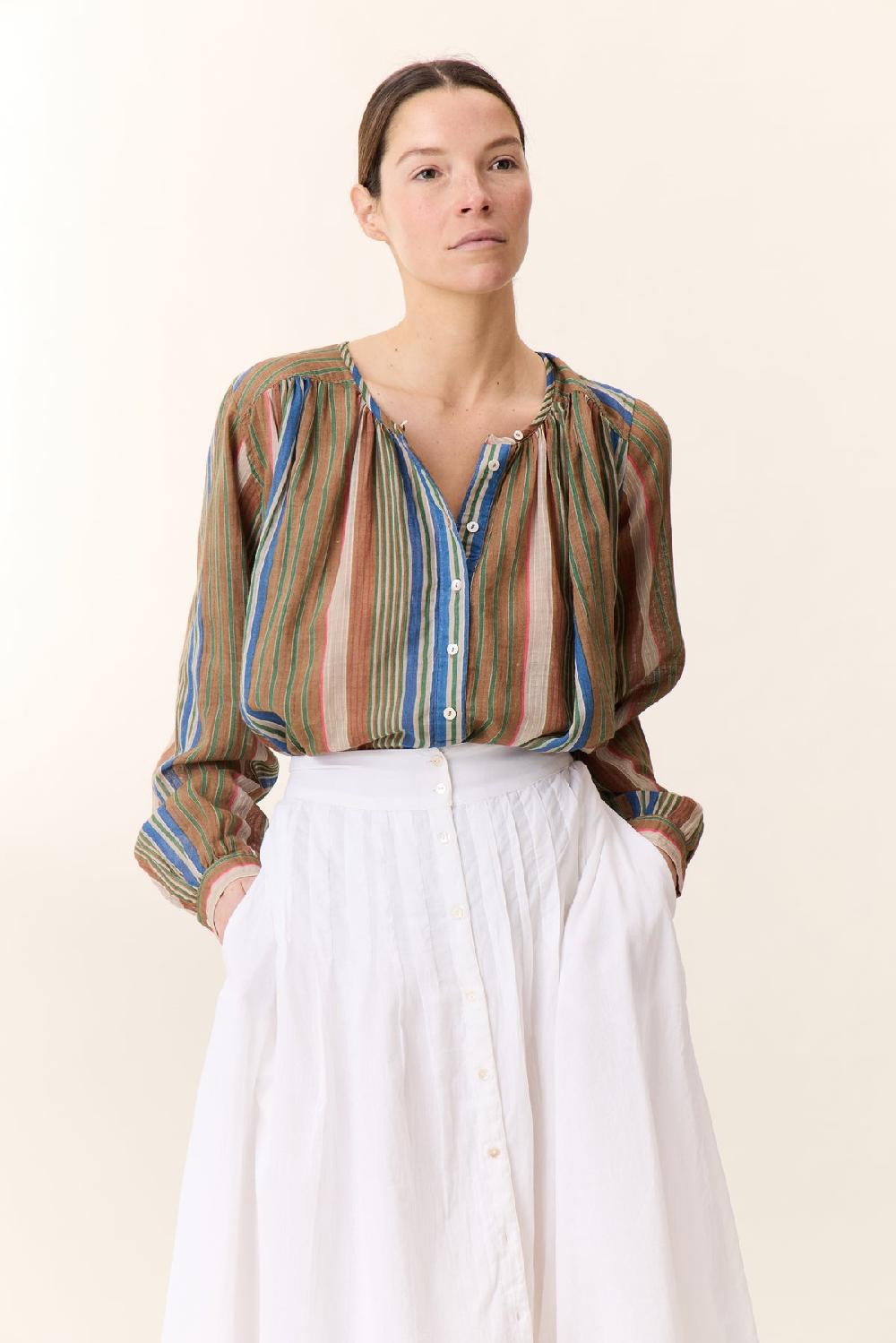 leon & harper Blouse Cake Strp Blue