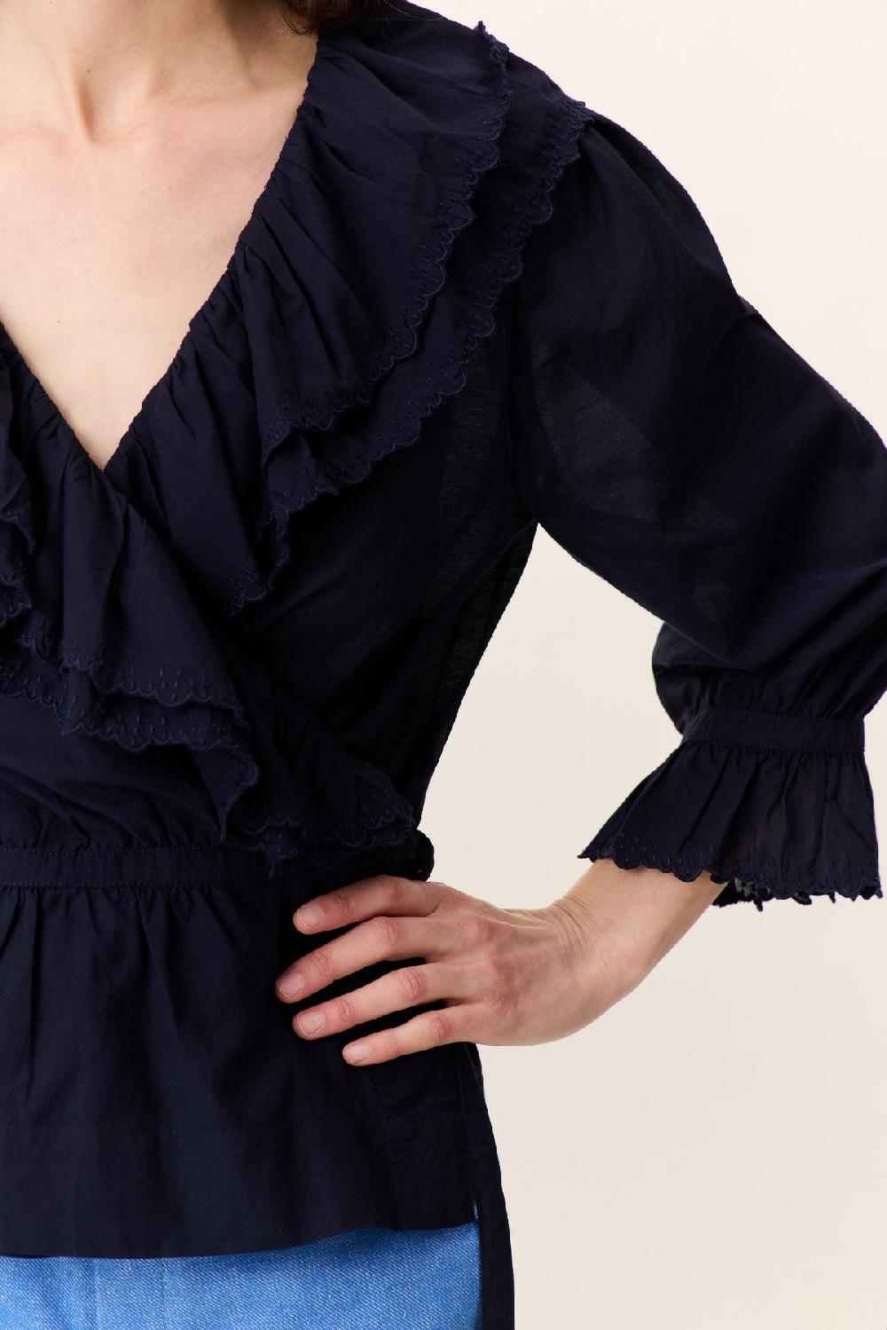 Leon & Harper Blouse Cala PLN Black Iris