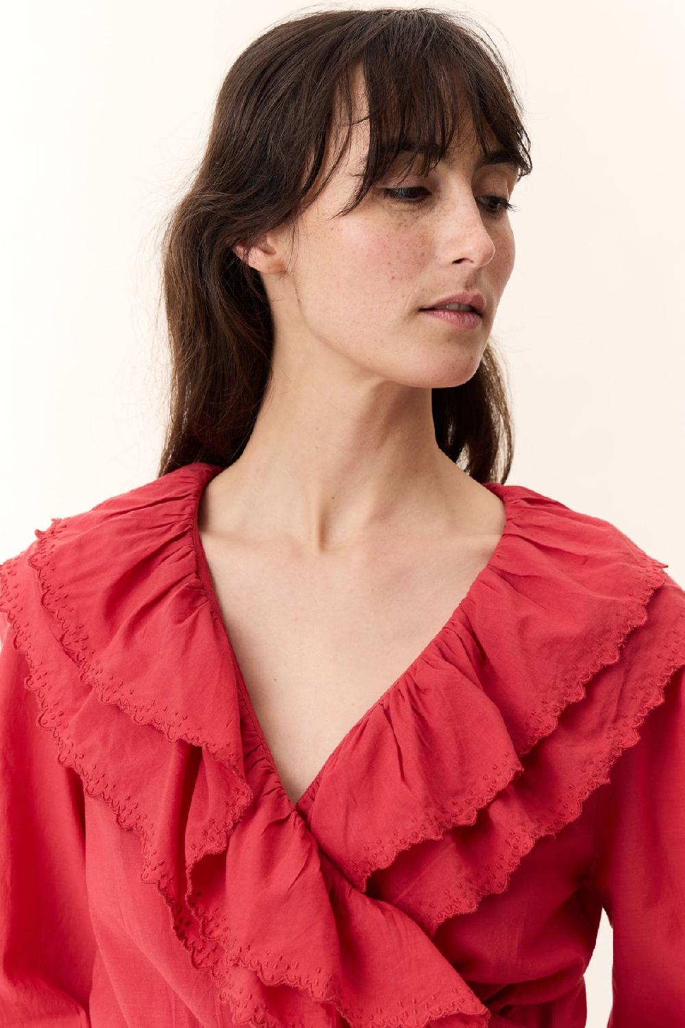 Leon & Harper Blouse Cala PLN Red