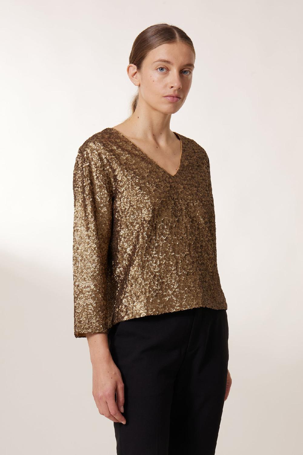 Leon & Harper Blouse Cassy PLN Gold