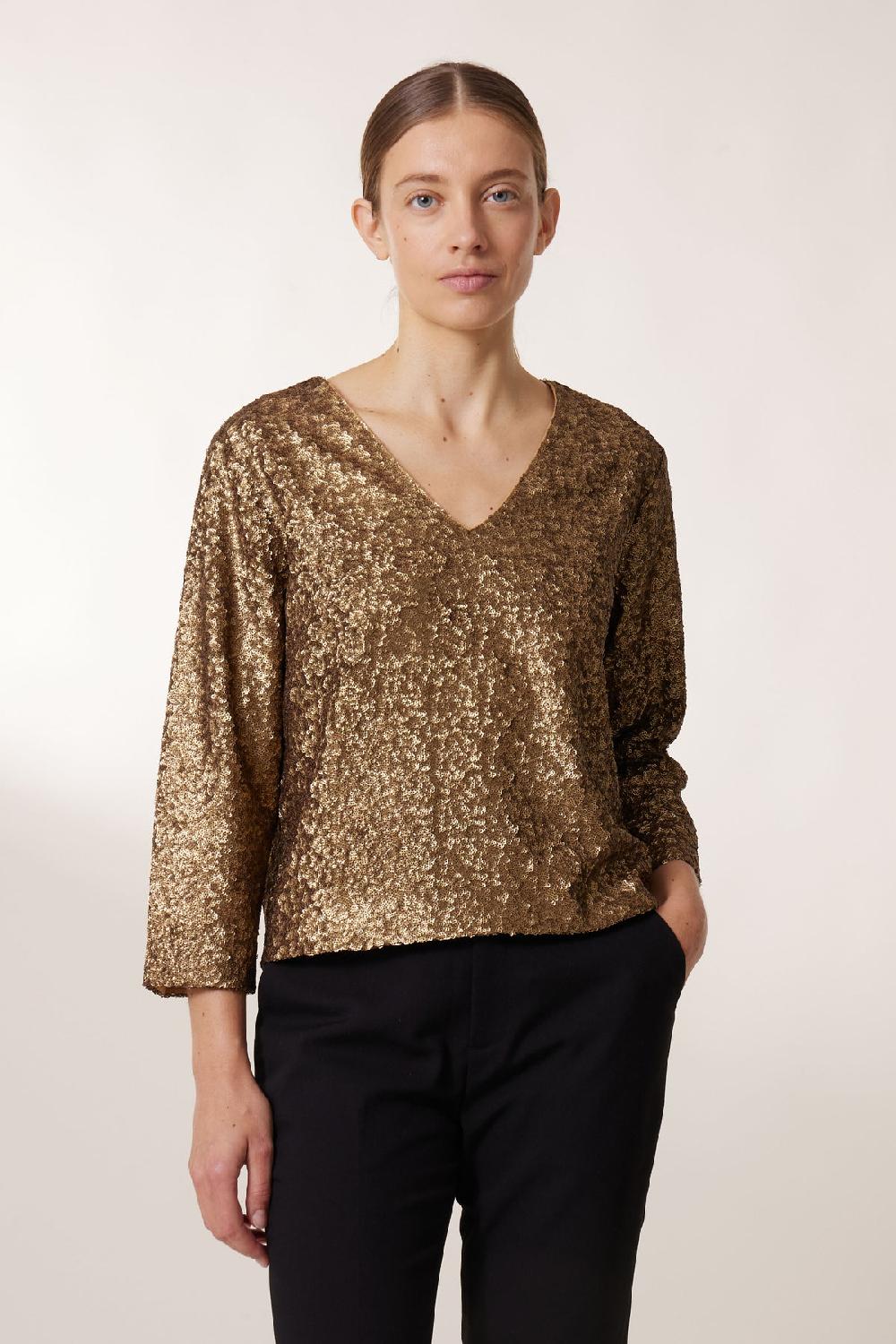 leon & harper Blouse Cassy PLN Gold