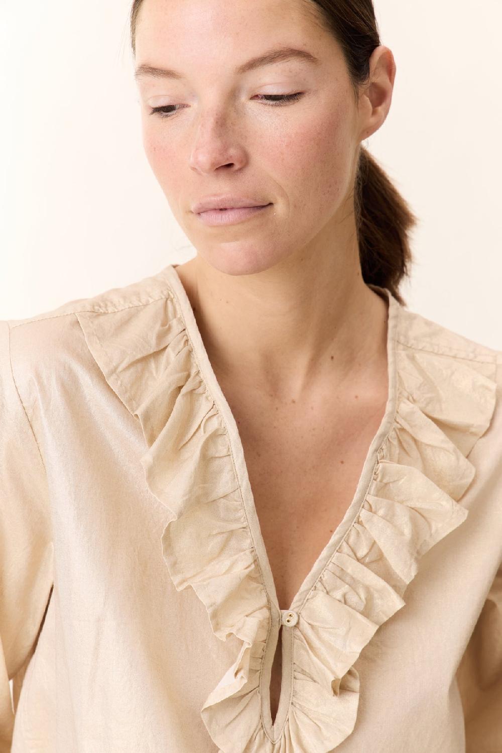 Leon & Harper Blouse Casta Foil Gold