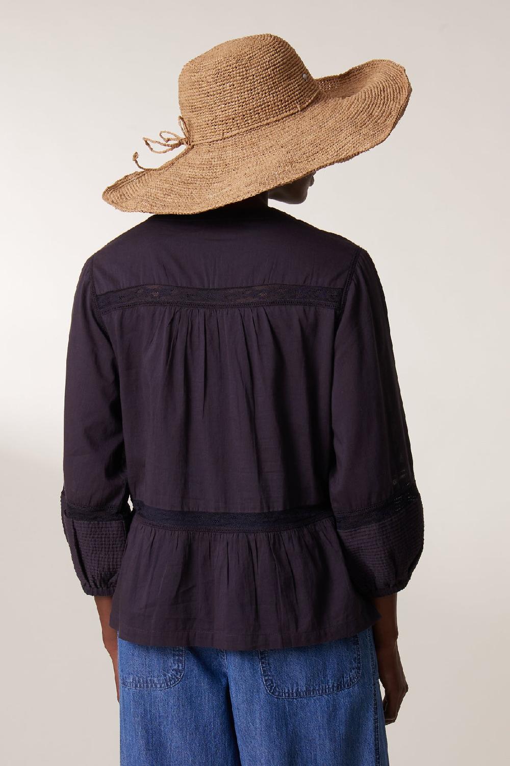 Leon & Harper Blouse Cecil Lace Carbone