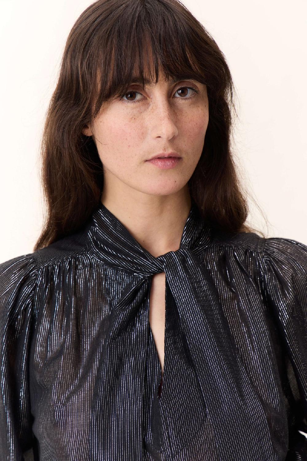 Leon & Harper Blouse Cilian Stripe Black