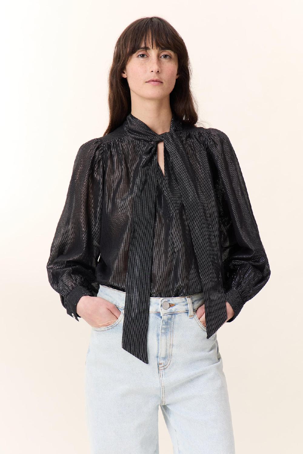 leon & harper Blouse Cilian Stripe Black