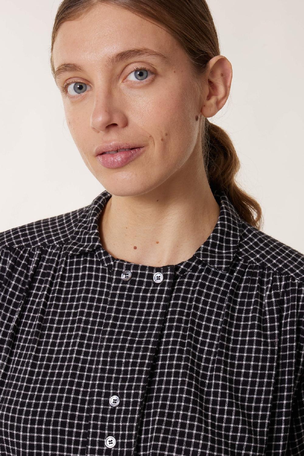 Leon & Harper Blouse Clariss Check Black